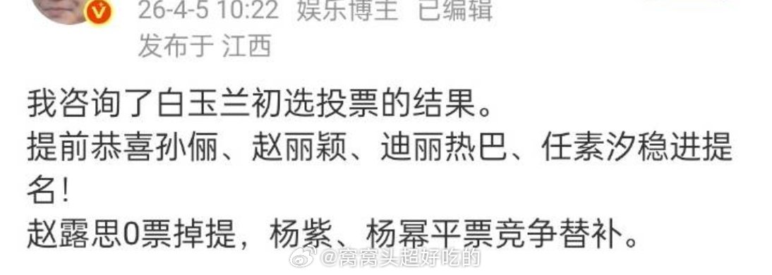 白玉兰预测，这合理吗？