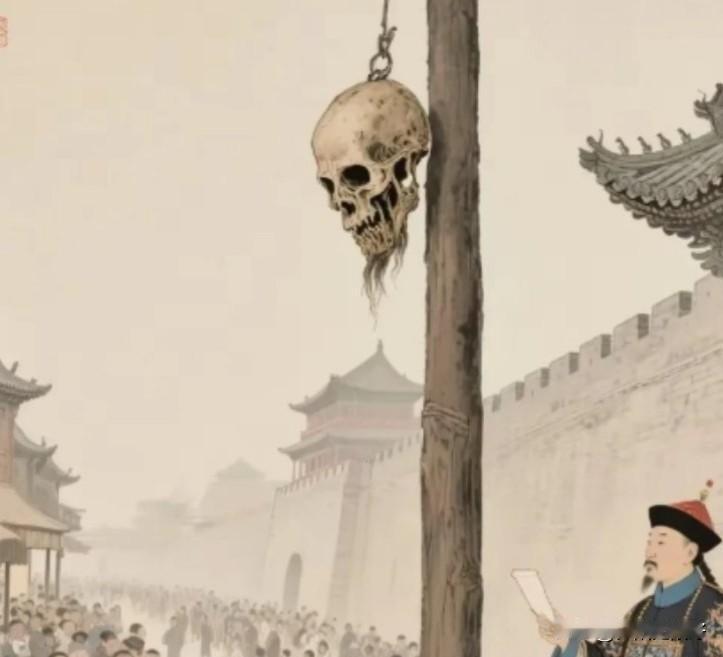 1725年冬天，北京菜市口，一颗血淋淋的人头挂在杆上，风吹日晒，乌鸦盘旋，路人绕