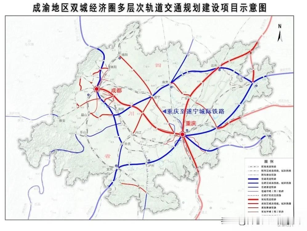 成渝地区这两天铁路动静不小，连续两个前期研究项目敲定中标，川东北和渝西的交通将迎