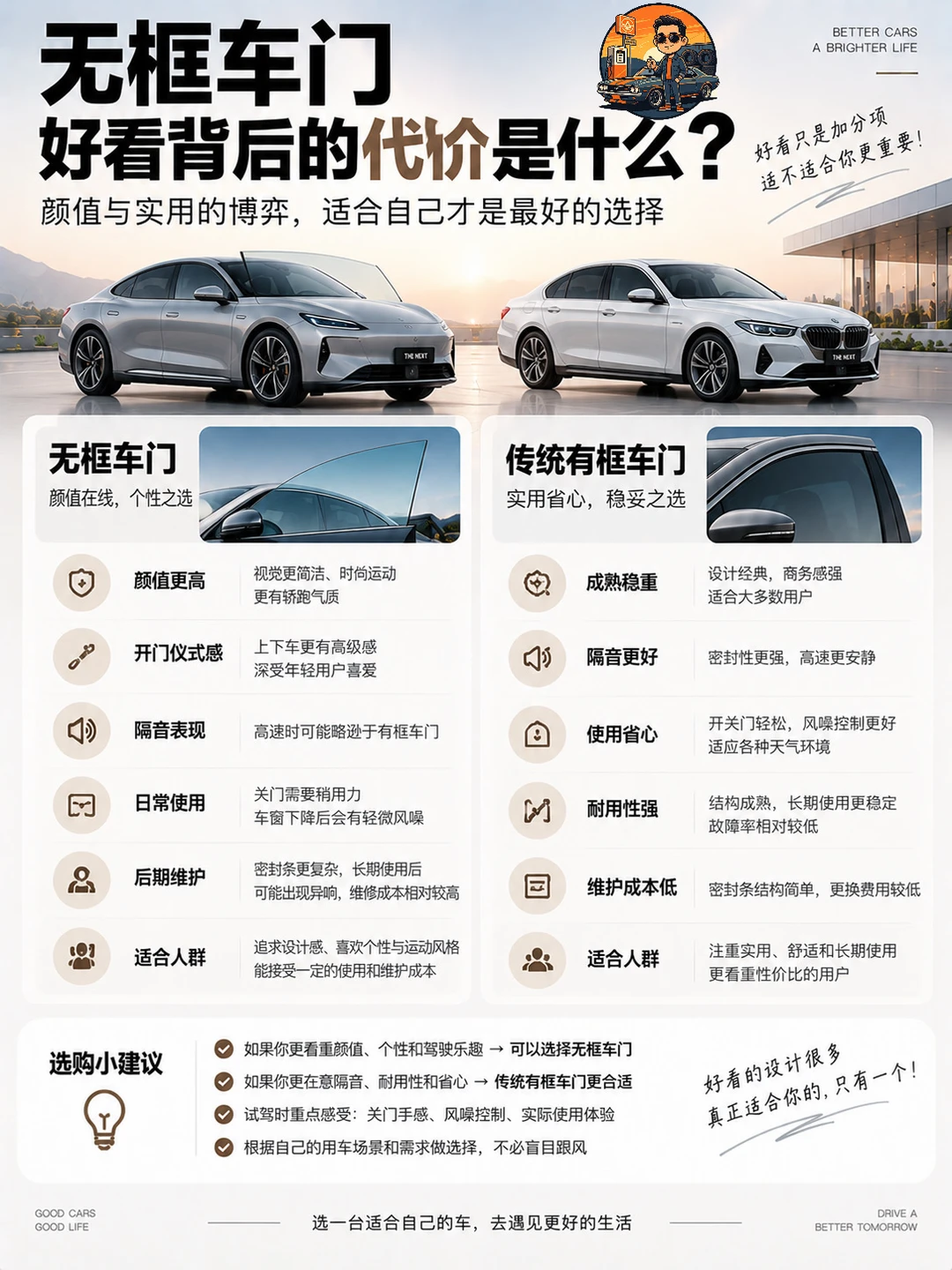 无框车门，好看背后的代价是什么？