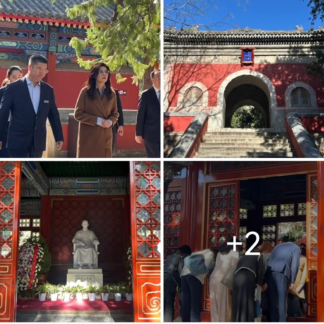2026年4月11日，郑丽文率中国国民党访问团前往北京香山碧云寺拜谒。这是其“