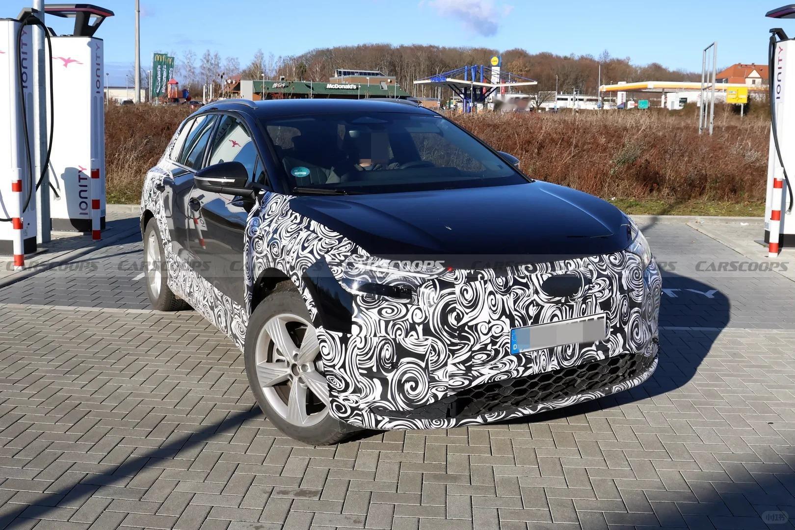 奥迪Q4e-tron的测试车被拍到了，仅是中期改款，还是MEB平台的豪华版ID