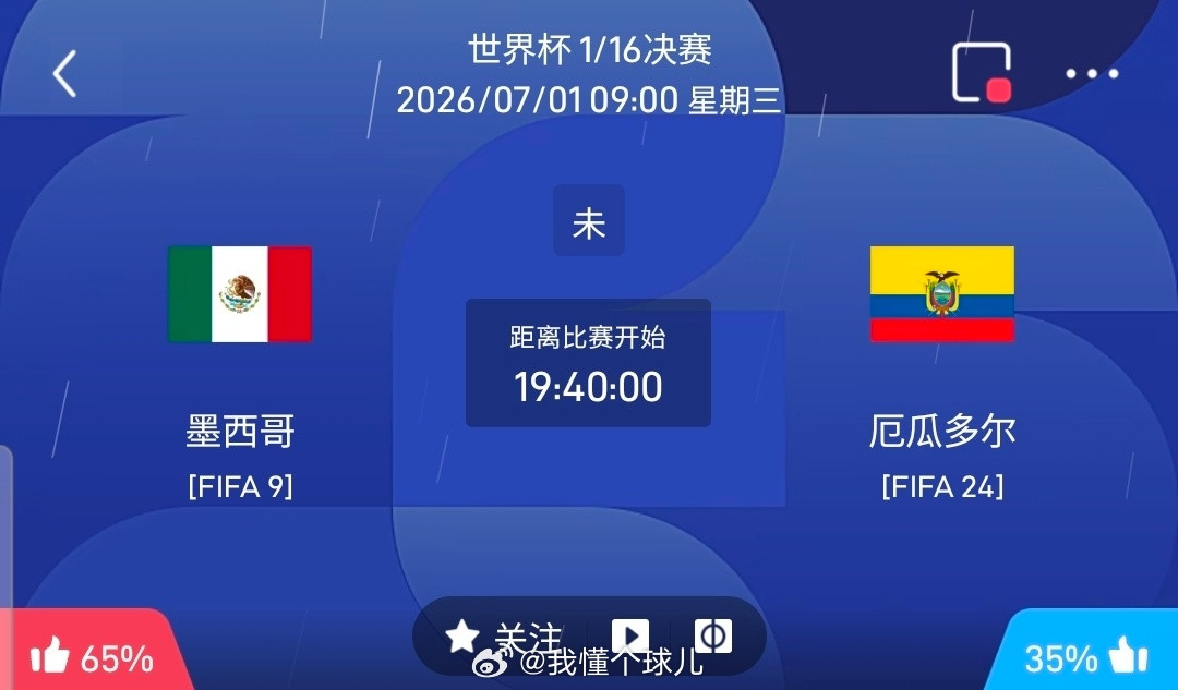 【足球】周二079世界杯方向：墨西哥vs厄瓜多尔世界杯：墨西哥VS厄瓜多尔时间：