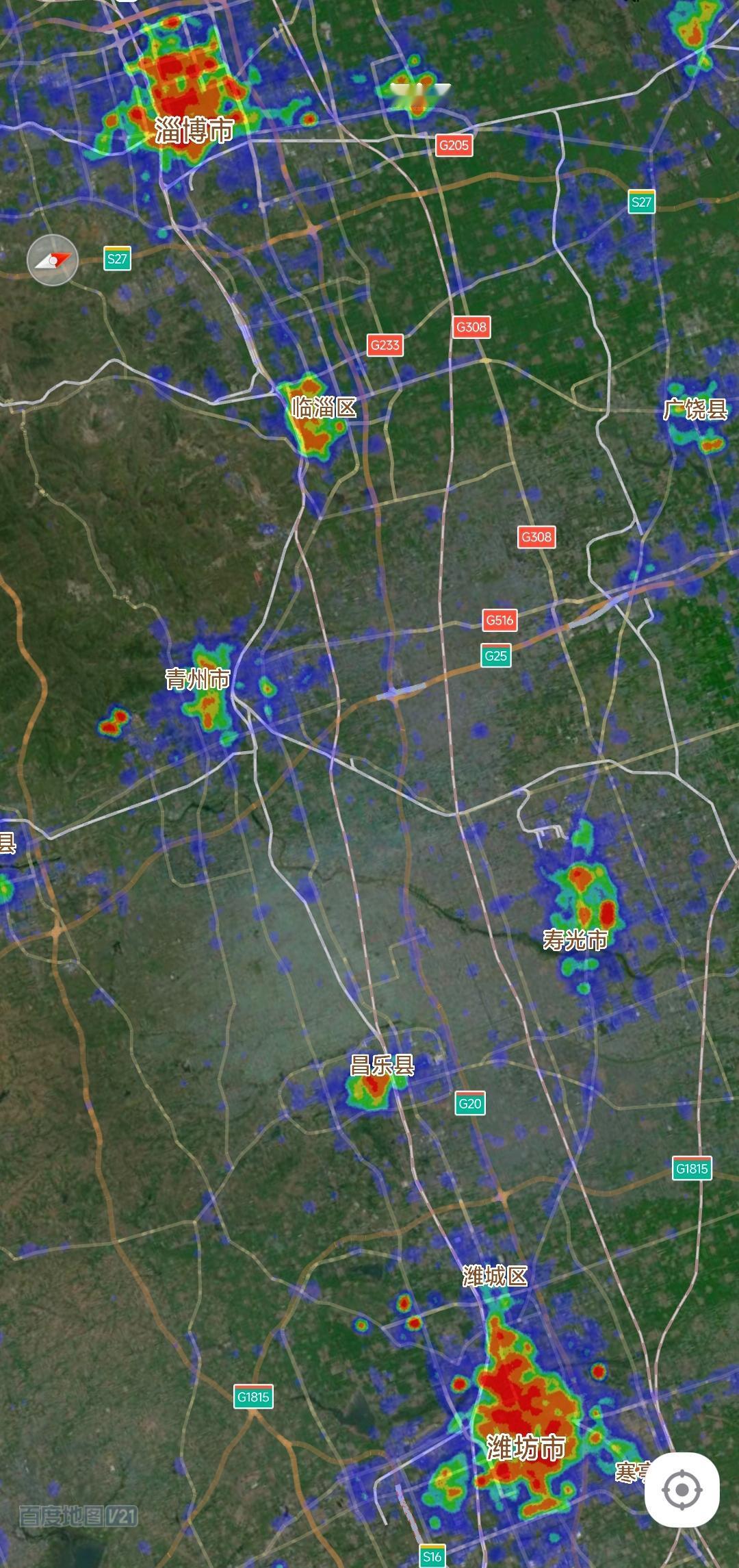 众所周知潍坊人口数量931万，淄博人口数量只有463万，可以说人口规模这两个城市