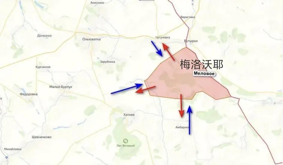 乌军组织兵力向哈尔科夫州梅洛沃耶的俄军反攻，试图将俄军这个突出部给抹平，但是乌军