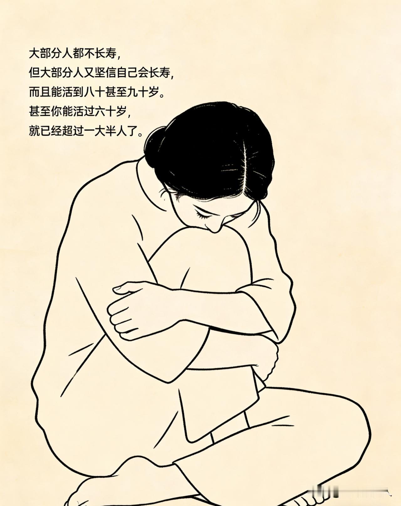 醍醐灌顶的一段话：“大部分人都不长寿，但大部分人又坚信自己会长寿，而且能活到八