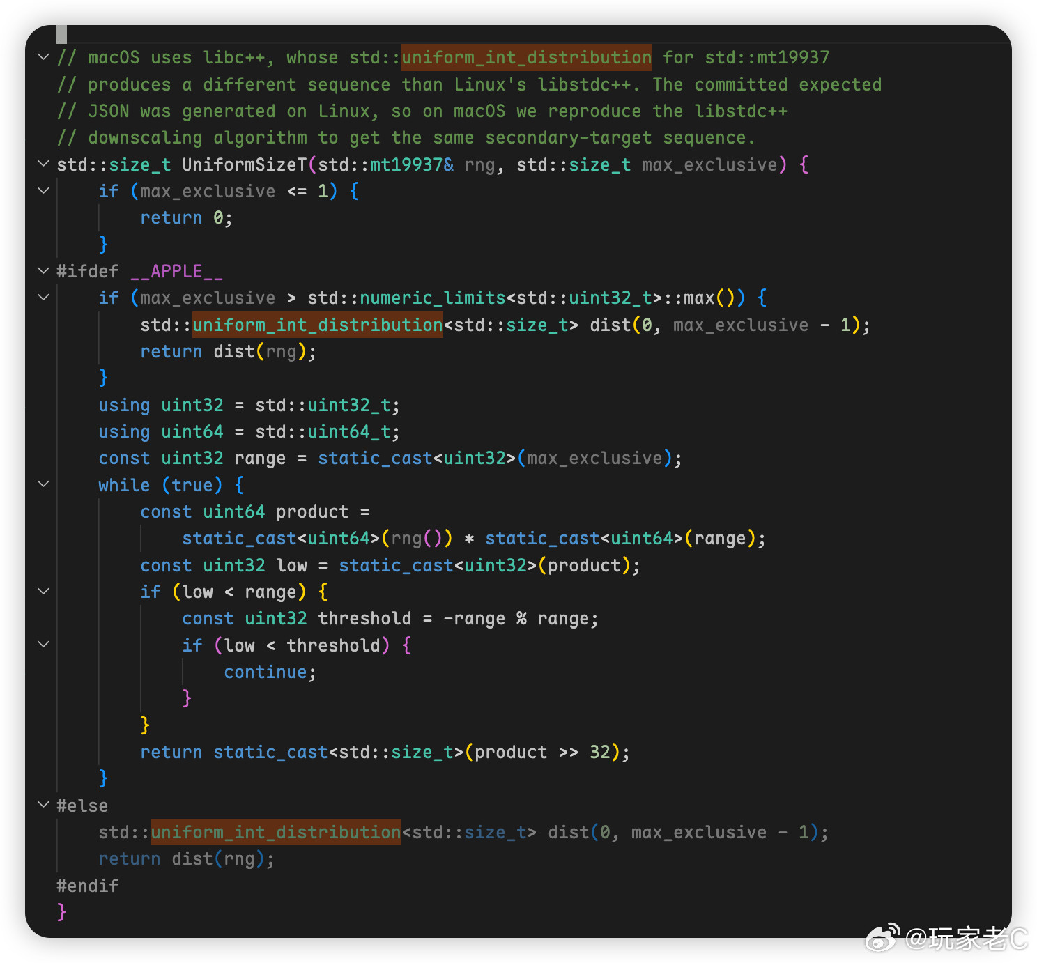 C++真是垃圾，同一个标准库的随机函数，在Mac和Linux上不同编译器