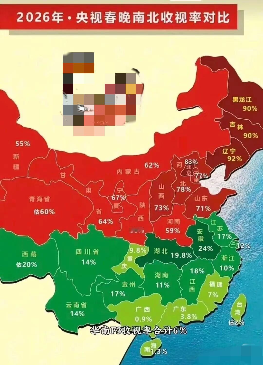 今年的央视春晚你看了吗意不意外，惊不惊喜，刺不刺激，黑龙江是收视率，排名榜首[捂