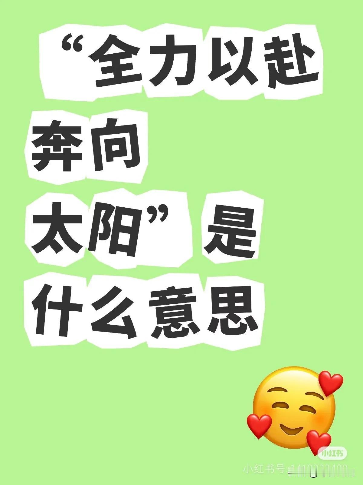 “全力以赴奔向太阳！”是什么意思？这种说法还是第一次听说[大笑]字面意思来看，