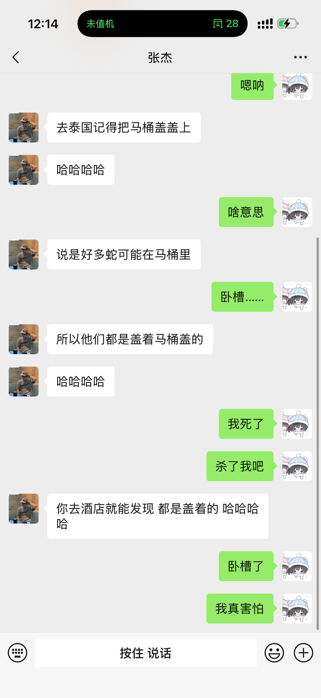 我弟弟跟我说，泰国马桶里都是蛇……真的假的
