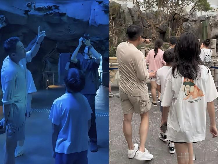 小箖儿这背得管管了，个头窜得飞快，但没姐姐小玥儿站得直溜。最近看汪小菲带娃，这