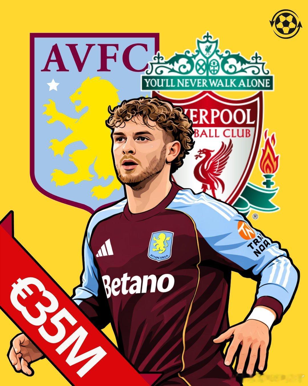 天空体育透露维拉触发从利物浦买断埃利奥特的条款，仅能通过球员在英超联赛的出场次数