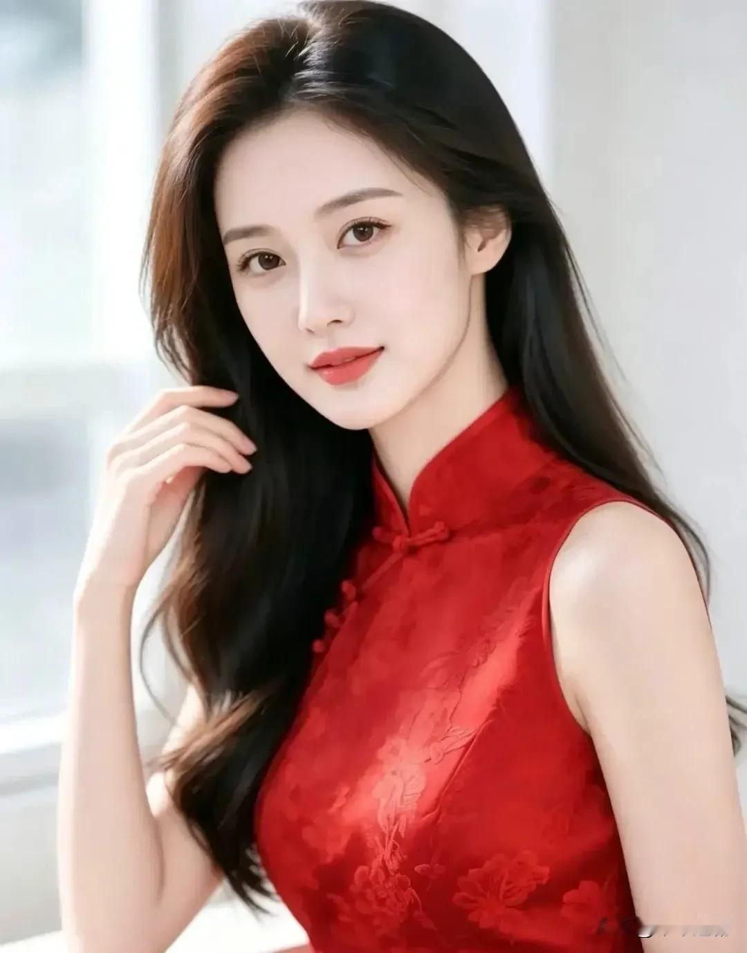 一袭红旗袍，东方韵致，温婉动人❤️江南风旗袍美女旗袍风景写真