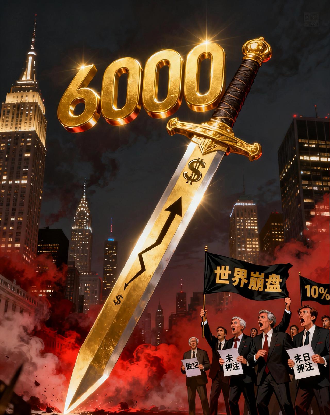 黄金剑指6000美元！华尔街末日狂欢，10%富豪押注世界崩盘：华尔