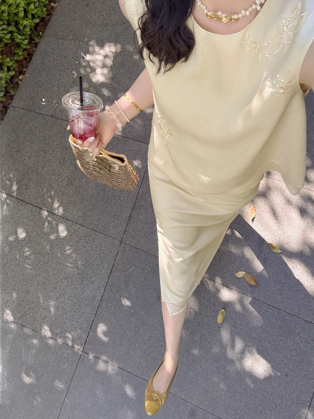 周末约个漂亮会💛穿个贵气的老钱风套装～