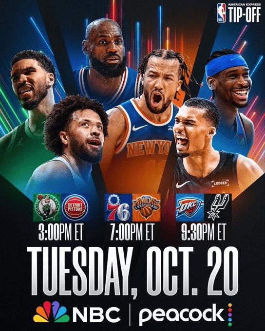 NBA揭幕战提前冲上热搜，看点拉满！NBA官方这次排新赛季赛程，真的是把球迷的心