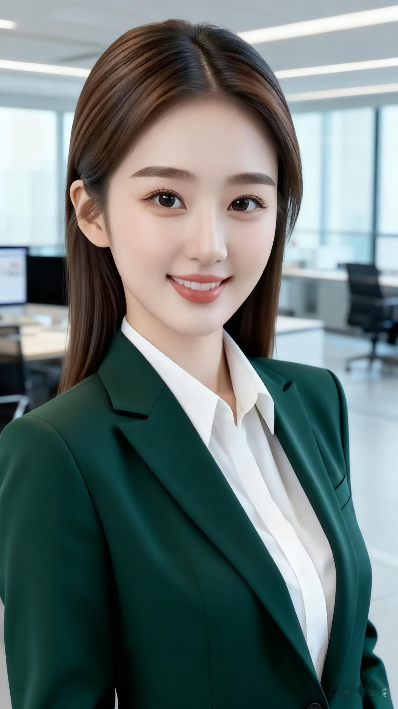 精明能干、德才兼备的职场小美女。