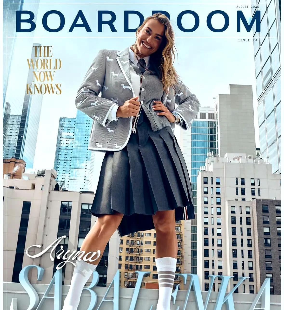 萨巴伦卡登上了《Boardroom》杂志8月号的封面。她表示不会很快退役，她