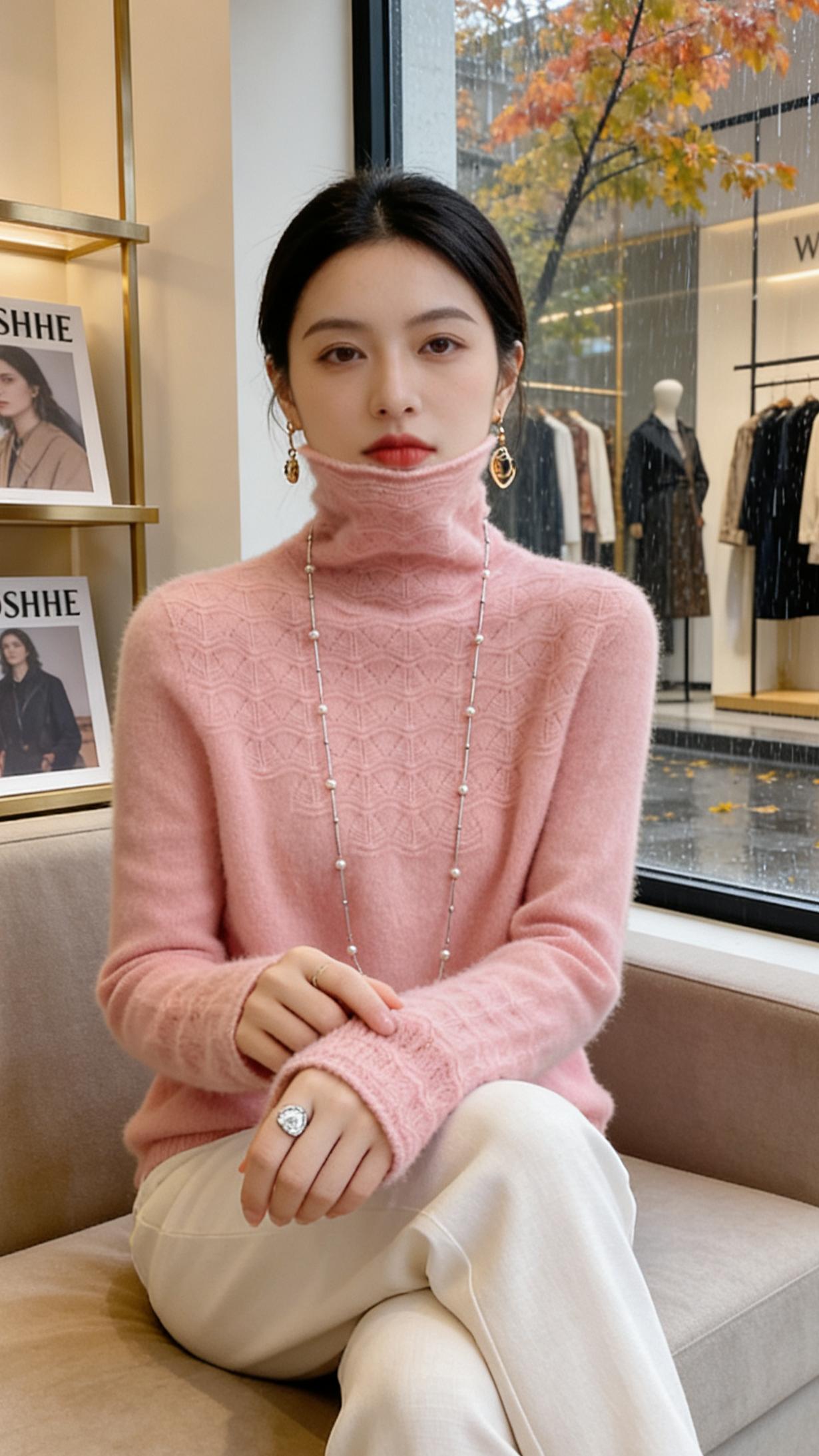 温柔穿搭每日分享针织衫毛衣搭配穿出自己的风格