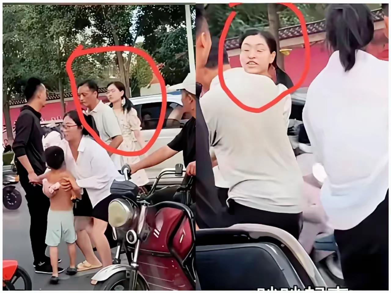 一小仙女逛街着突然看到路旁有个没穿上衣的男性，立马觉得自己被骚扰了，上去就是一顿