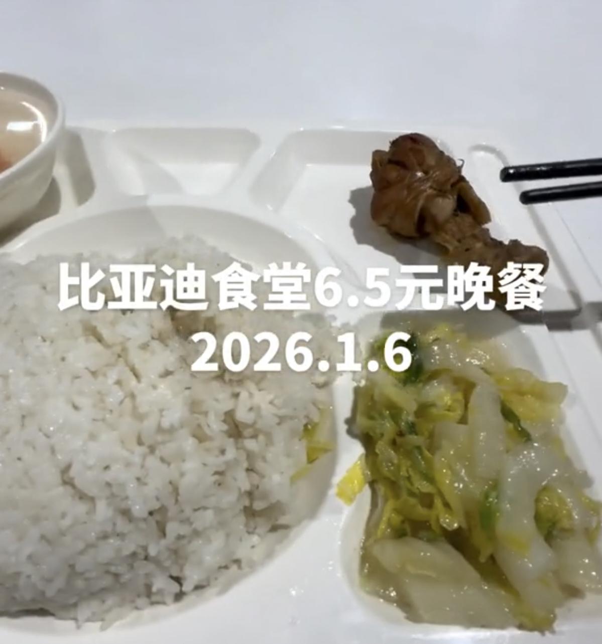 第一个图是比亚迪的员工餐，后面这是特斯拉的员工餐！这不是刻意对比捧一踩一，而是事