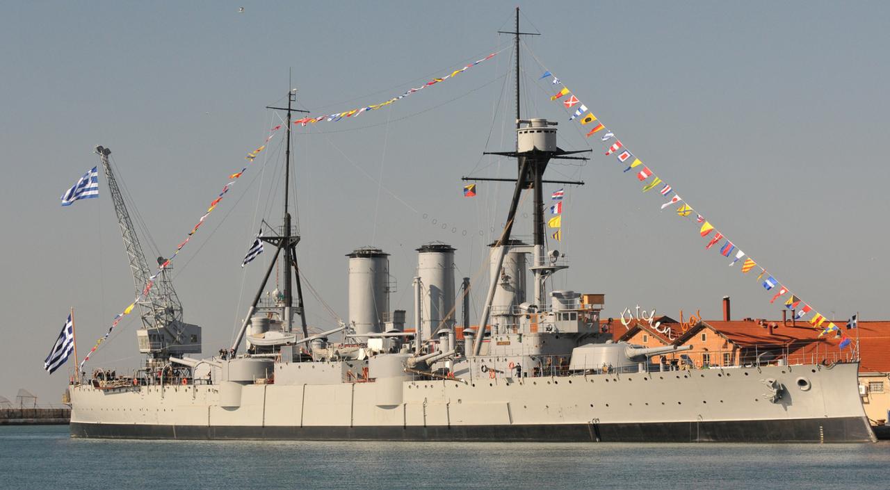 当今世界上唯一现存的装甲巡洋舰希腊海军的“乔治·埃夫洛夫”号（Georgios