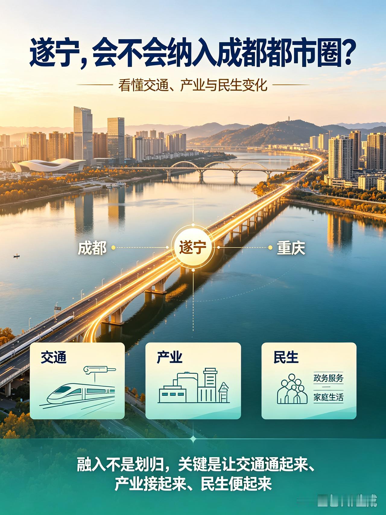 遂宁会不会纳入成都都市圈？官方规划定调，老百姓出行会迎来哪些变化？这段时间