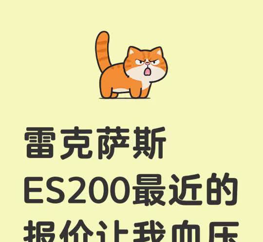 雷克萨斯es200最近行情分钟雷克萨斯ES200最近的报价让我血压升高了