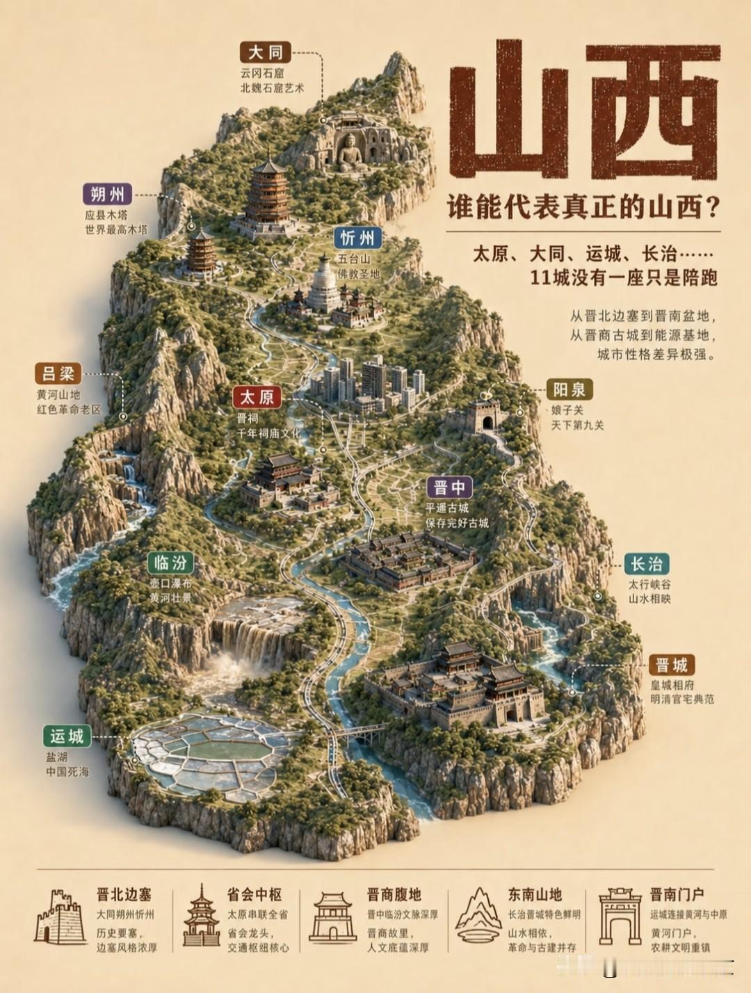 哪座城能代表真正的山西？山西的这11座城市，有着十一种不同的色彩:
