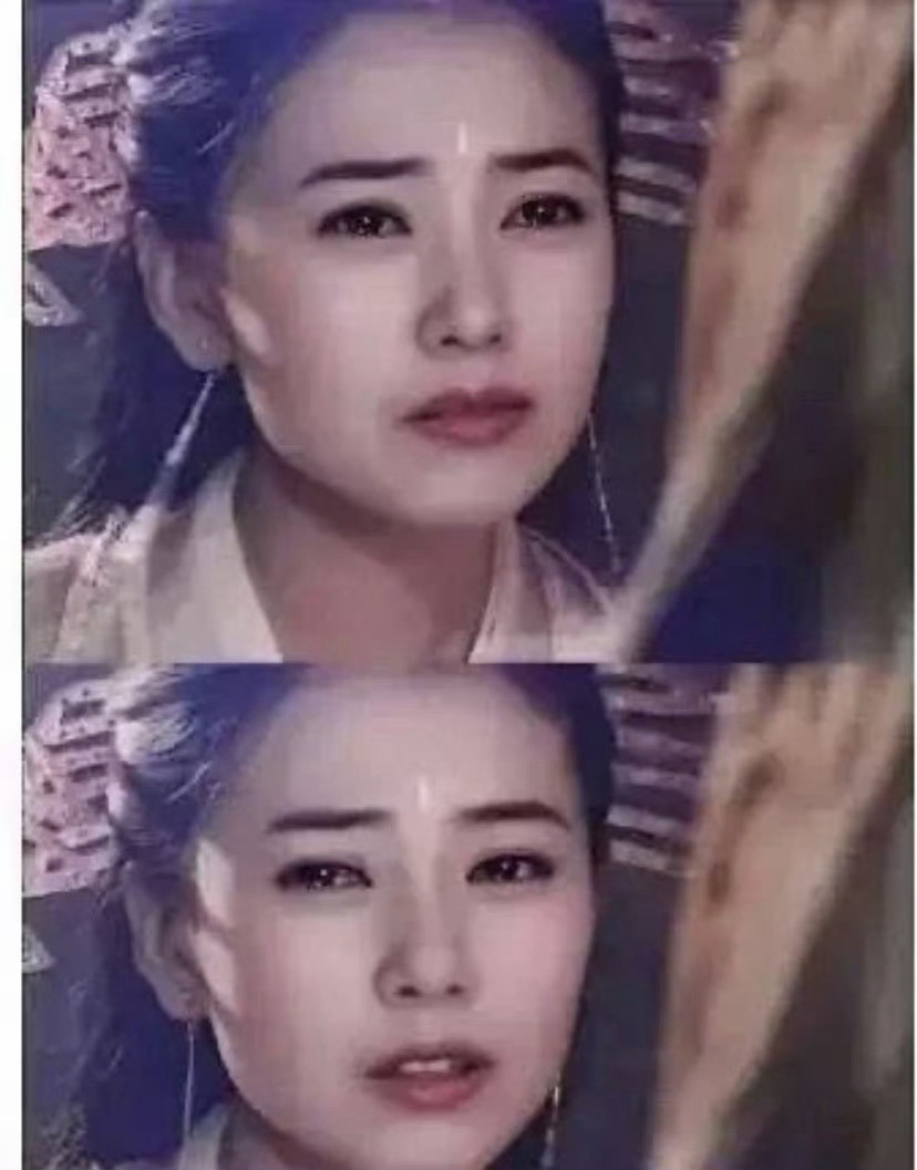 才发现高圆圆以前的妆造，就只是把鲨鱼夹一分为二戴头上​​​