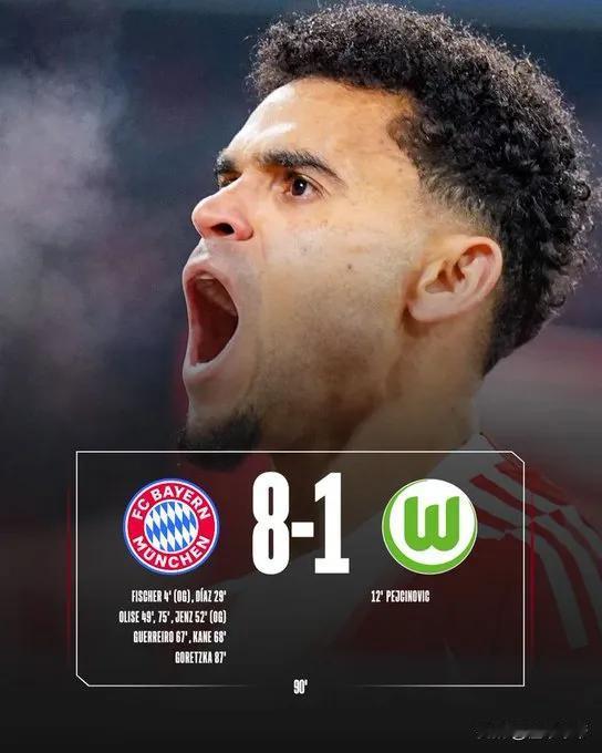 你还敢还手？拜仁8-1暴揍沃尔夫斯堡!拜仁真的是太残暴了，沃尔夫斯堡只是开场