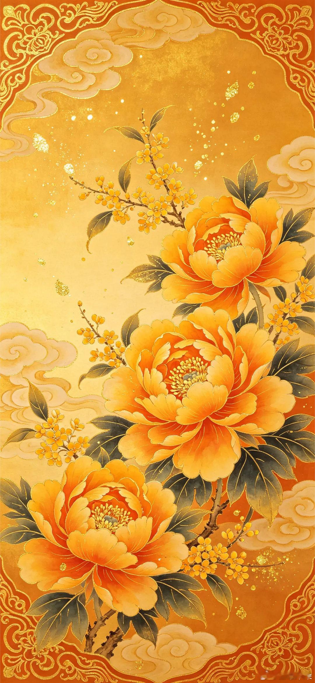 花开锦绣国色芳华雍容牡丹花锁屏壁纸...