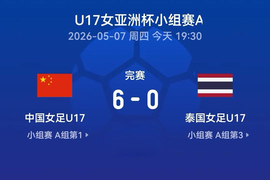 U17女足6:0完胜泰国，马晓旭全场呐喊不停，对比男足反差鲜明U17女足亚洲