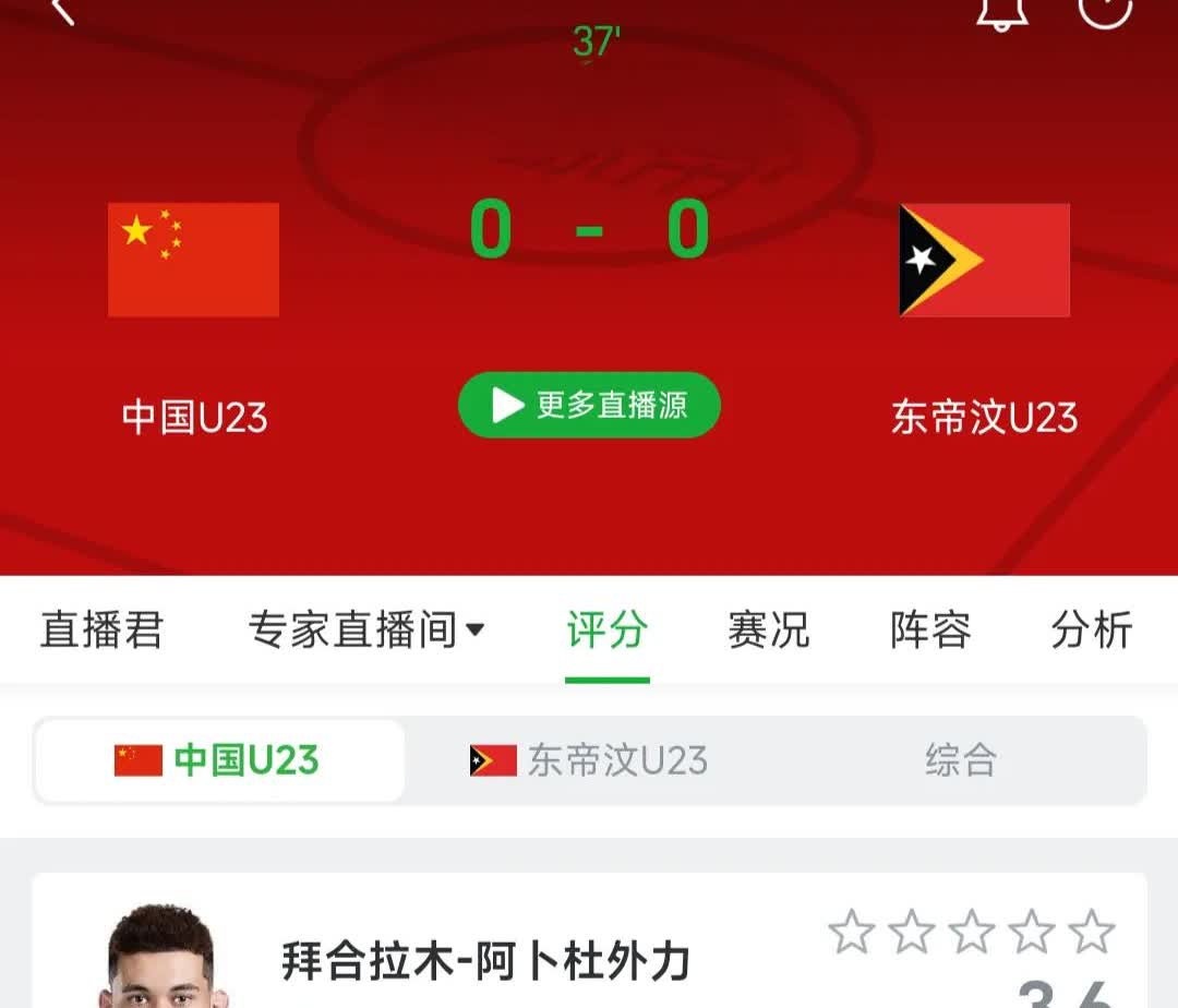是的，你没看错，U23国足现在打个鱼腩东帝汶进球都很困难。应该说，这批球员基