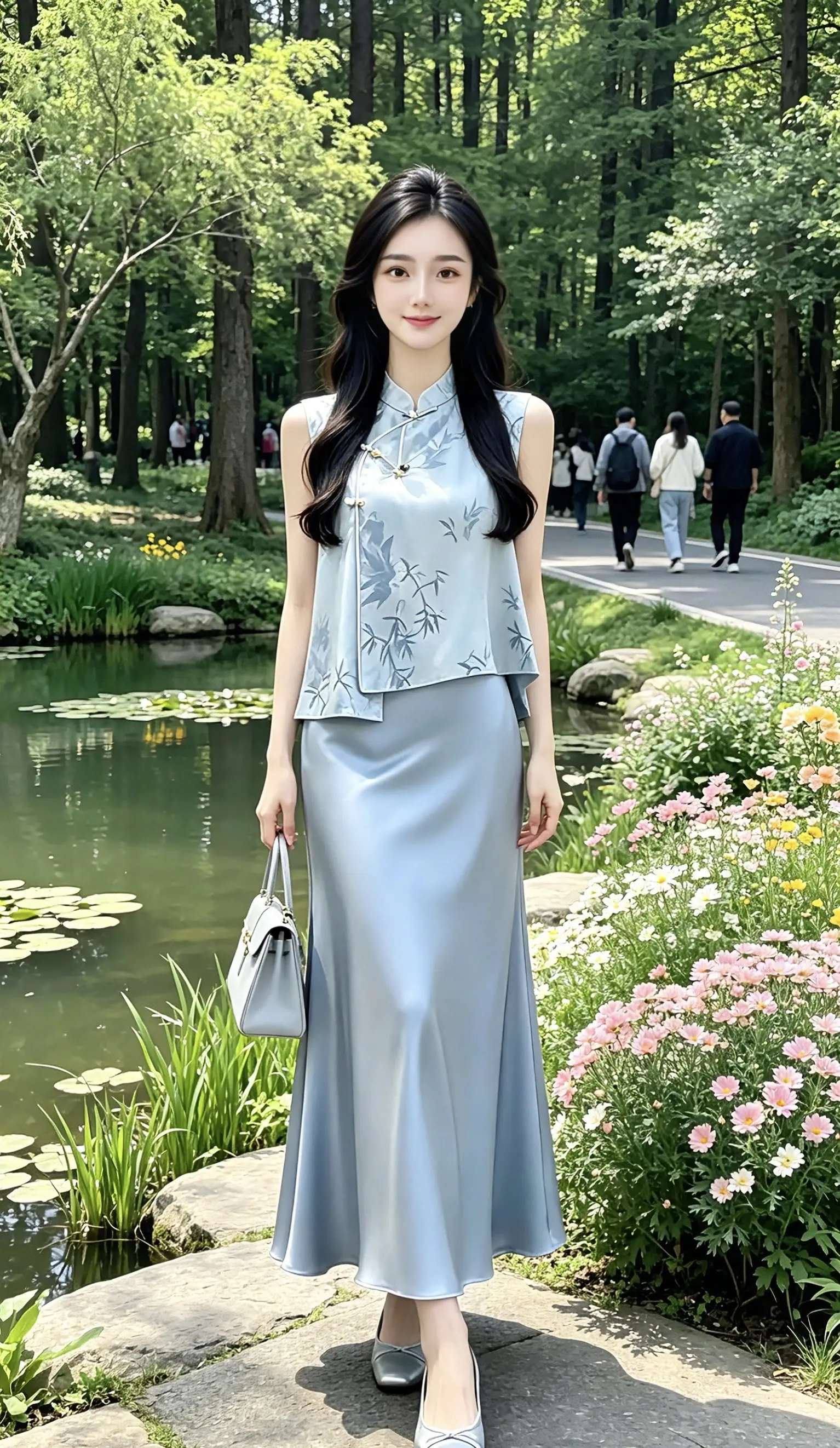 紫色系旗袍灵感穿搭 旗袍秀一秀女子好温柔 今天的穿搭是中式旗袍
