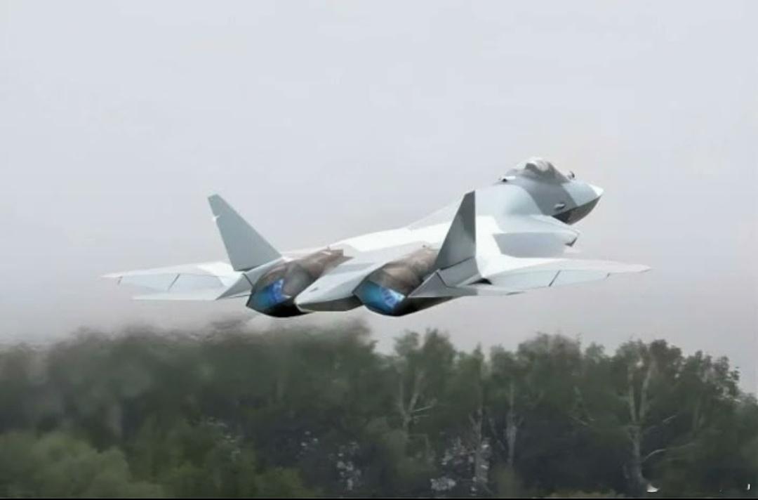 俄罗斯第五代苏-57战斗机配备的AL-51F1型发动机和二元推力矢量偏转喷口。