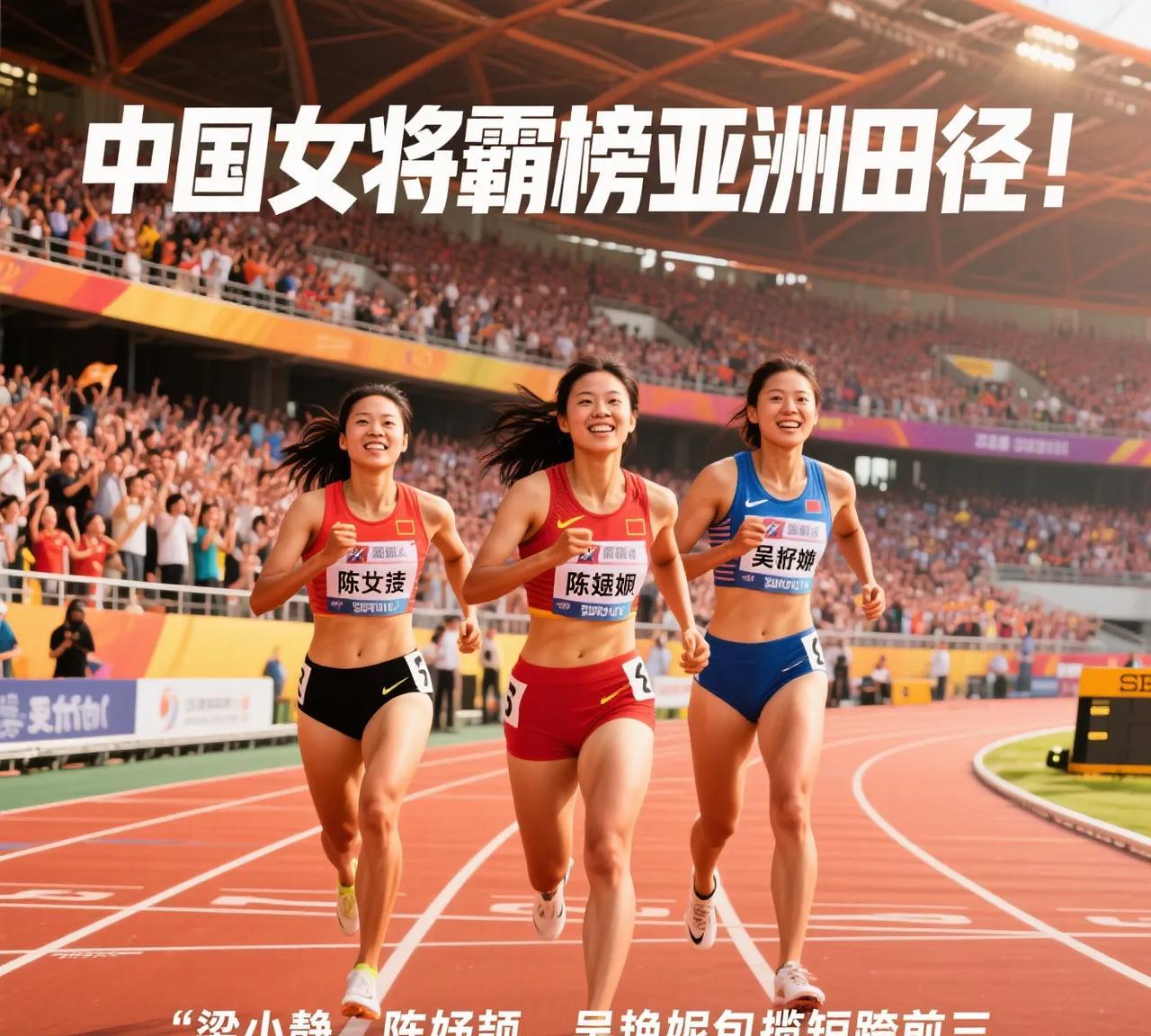 中国女将霸榜亚洲田径！梁小静、陈妤颉、吴艳妮包揽短跨前三，巴黎奥运奖牌有戏了？
