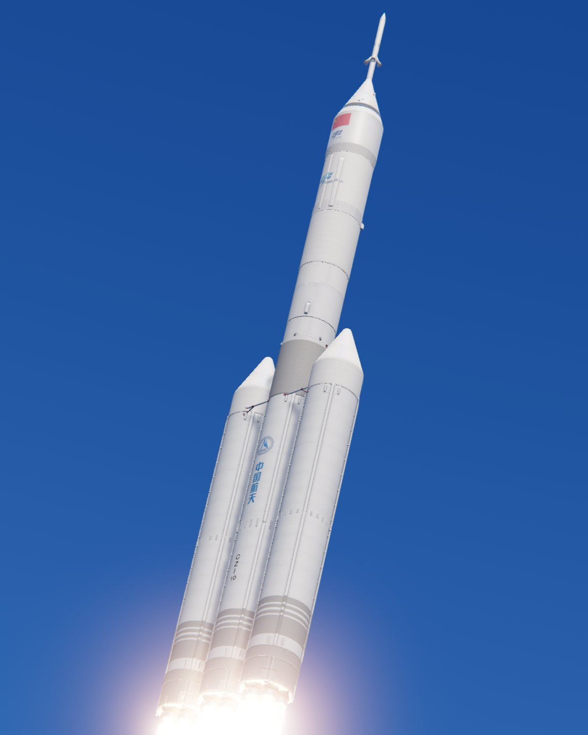 Truthful_ast制作的长征十号载人登月火箭(CZ-10)和长征十号甲载人