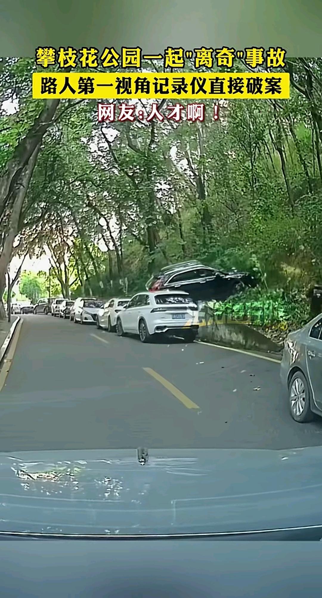 攀枝花公园一起”离奇”事故路人第一视角记录仪直接破案网友：人才啊本以为