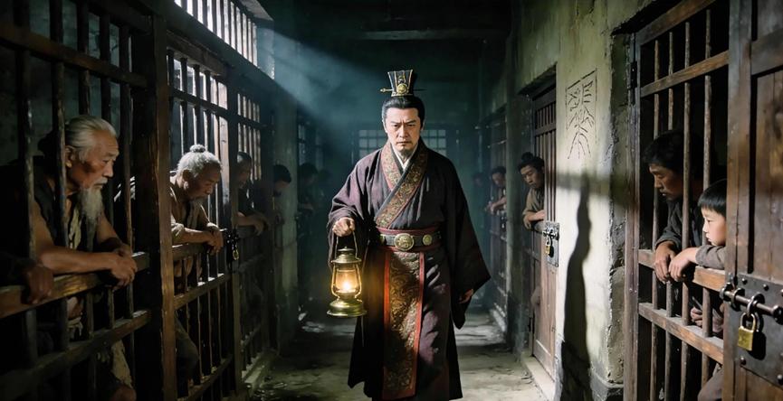 汉朝，一个40多岁的监狱长巡视牢房，相中了两个体态丰盈，乳房足够大的年轻女囚。连