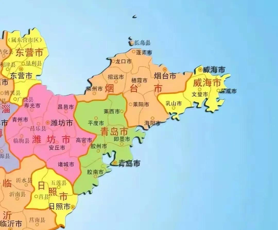 胶东半岛有青烟威三座城市是不是有点浪费了？个人认为最合理的规划是把威海合并到烟台