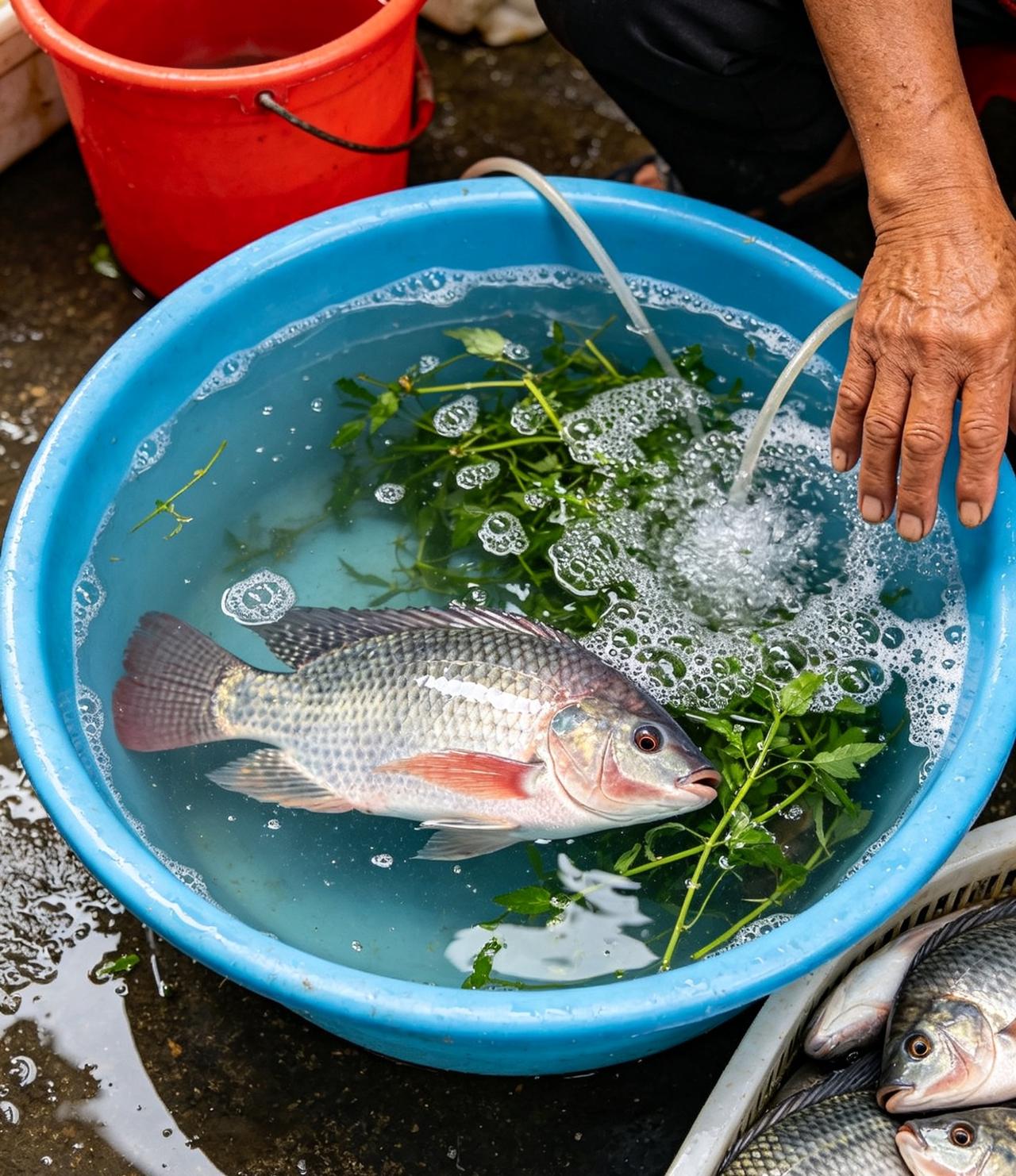 上周我去买菜，天色不早。我昆明二三十度，卖鱼的摊档前面一个穿立领黑风衣瘦高个