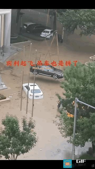 保险公司，非常感谢这位宾利车主。吊车一个台班1000块，一星期就是7000，按