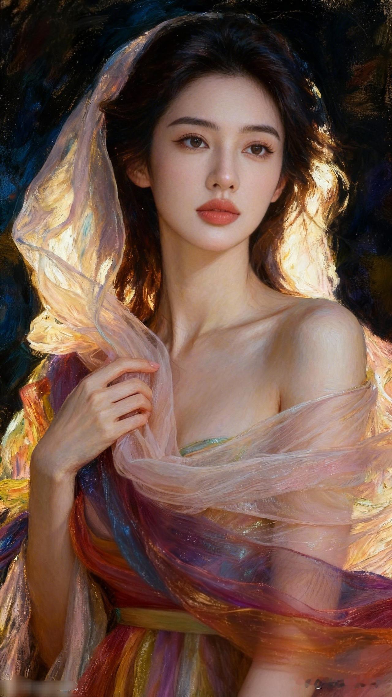 轻纱遮面，入梦似幻。来分享下你眼中的倾城美人吧！梦幻少女，柔美如画，光影交织，