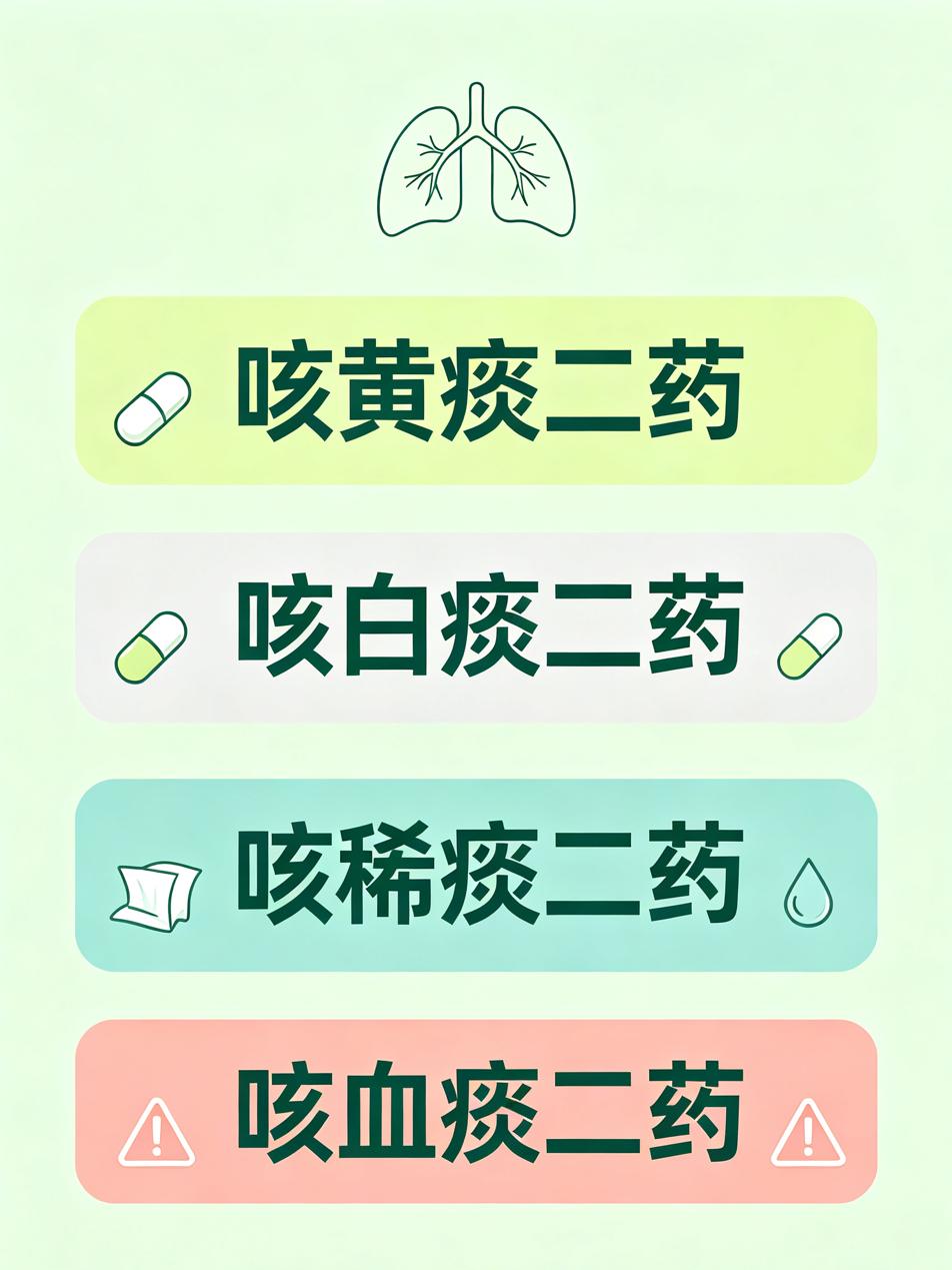 咳黄痰二药、咳白痰二药、咳稀痰二药、咳血痰二药，8个经典中成药，一文总结中医