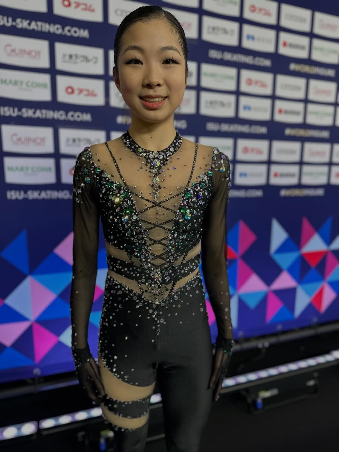 张瑞阳达达2026花滑世锦赛短节目后GoldenSkate采访：3S和3F