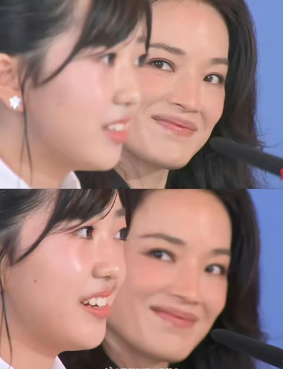 舒淇看雷军的眼神已经不是第一次了，舒淇看谁都是这个眼神，她看谁都习惯了妩媚。