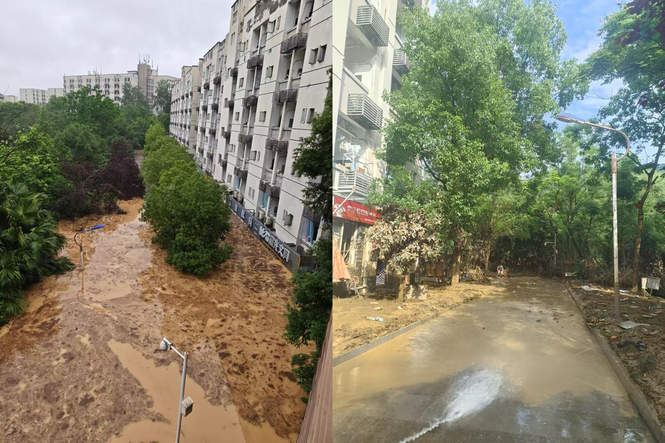 #重庆暴雨亲历者讲述校园现状#【重庆永川暴雨亲历者讲述现状：学校供水恢复，所有食