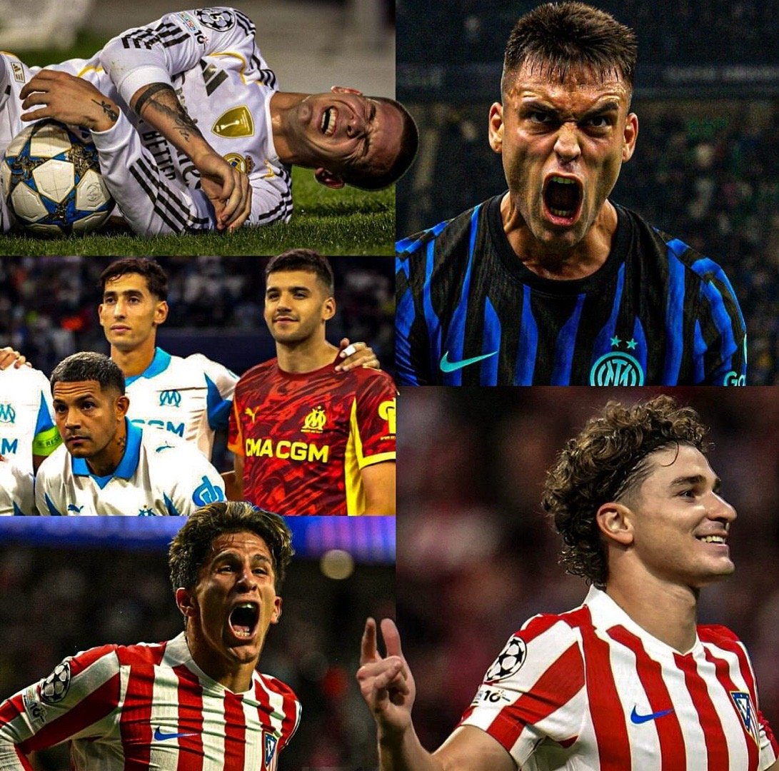 🇦🇷阿根廷球员在昨晚欧冠联赛出场汇总：阿尔瓦雷斯（⚽️🅰️🅰️）朱利亚