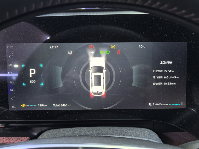 长安四代75P油耗感人！😆上次跑到表显不显示续航了（表显续航低于50公里不显